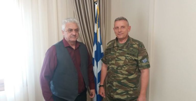 Τον δήμαρχο Τεμπών επισκέφθηκε ο διοικητής της 1ης Στρατιάς