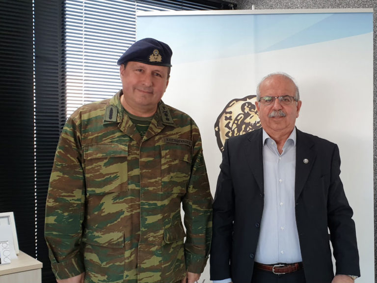 Συνάντηση Δημάρχου Χαλκιδέων με τον νέο Διοικητή της Σχολής Πεζικού