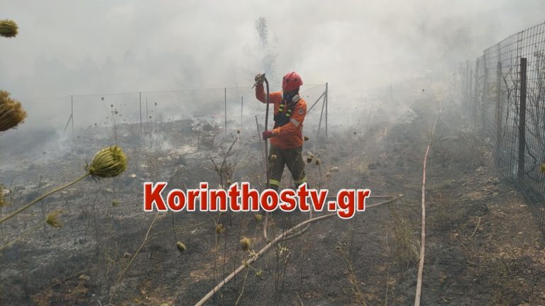 Κεχριές Κορινθίας: Πλησιάζει στρατόπεδο η πυρκαγιά