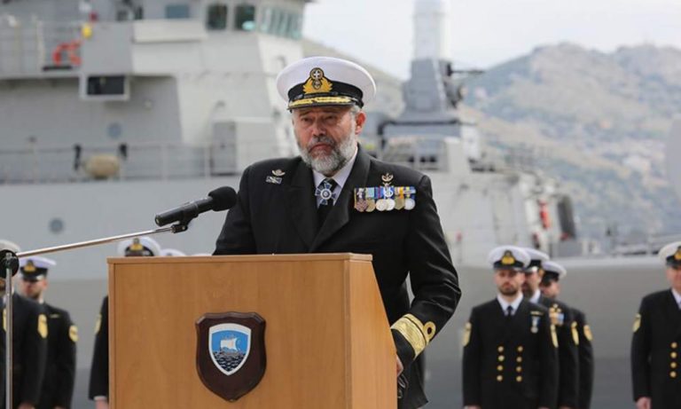 Σήμα του Αρχηγού Στόλου Παναγιώτη Λυμπέρη: ”Τούτα τα νερά είναι δικά μας”