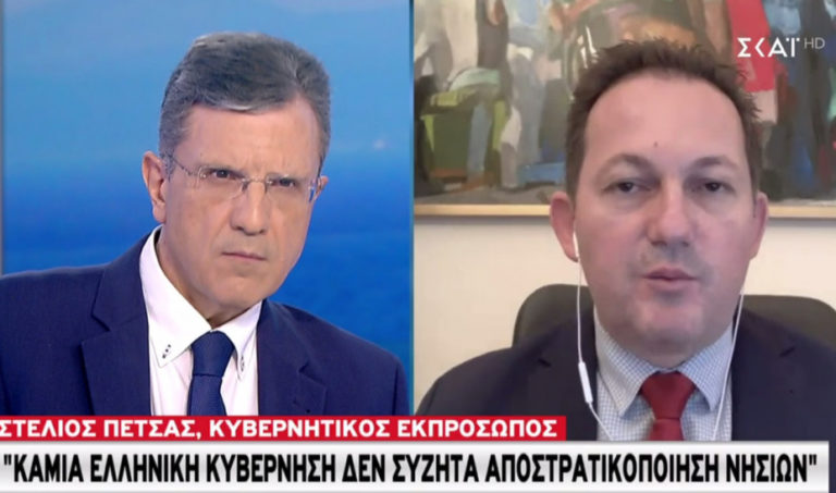 Πέτσας σε ΣΚΑΪ: Καμία ελληνική κυβέρνηση δεν συζητά αποστρατικοποίηση των νησιών