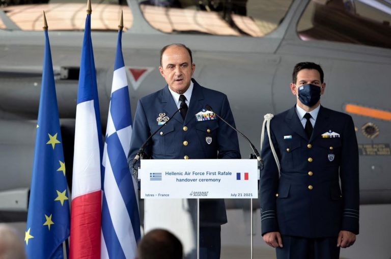 Ομιλία Αρχηγού ΓΕΑ στην Παραλαβή του Πρώτου Μαχητικού Αεροσκάφους Rafale στη Γαλλία
