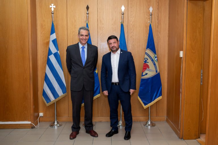 Συνάντηση εργασίας ΥΦΕΘΑ Νικόλαου Χαρδαλιά και Υφυπουργού Παιδείας Άγγελου Συρίγου στο ΥΠΕΘΑ