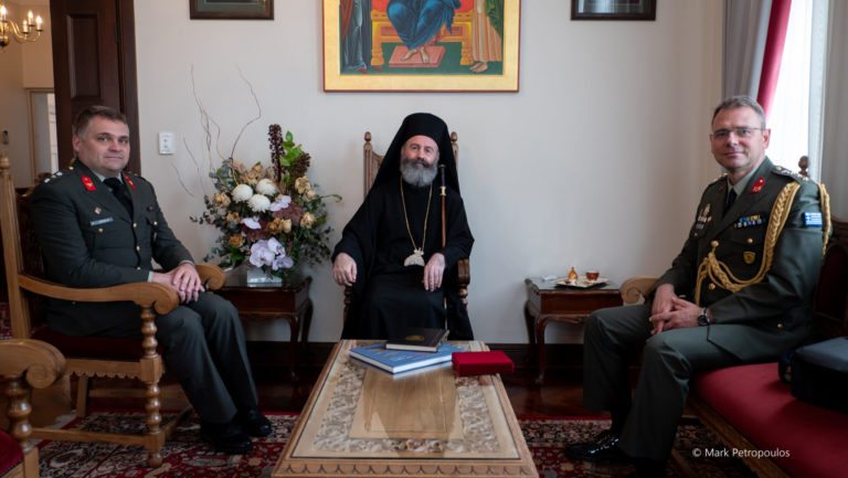 Επίσκεψη Συνταγματάρχη Ι. Φασιανού και Λοχαγού Ν. Ρούσσου στην Αρχιεπισκοπή Αυστραλίας