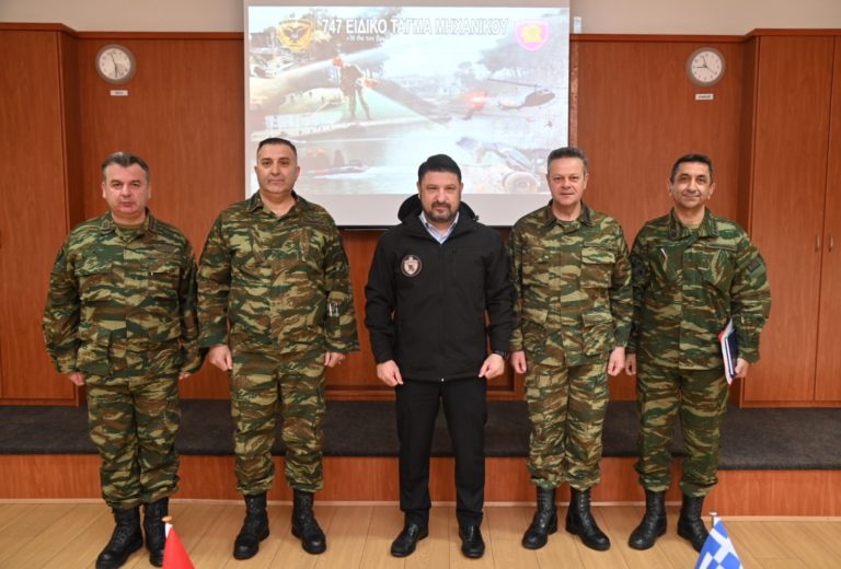 Επισκέψεις ΥΦΕΘΑ Νικόλαου Χαρδαλιά στη Σχολή Μηχανικού και το 747 Ειδικό Τάγμα Μηχανικού