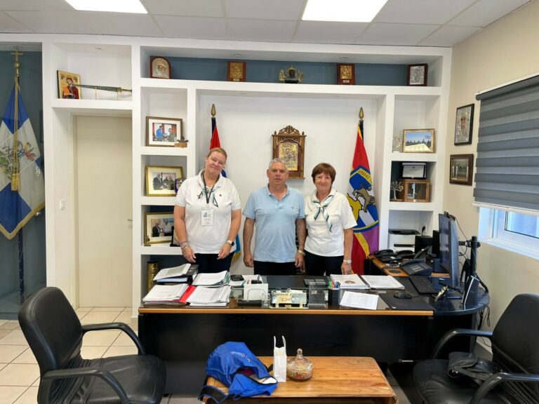 Συνάντηση του Σώματος Ελληνικού Οδηγισμού Μυτιλήνης με τον Υποστράτηγο Νικόλαο Γκρέτσα