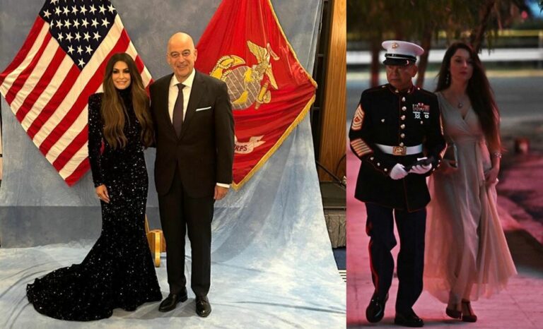 Ο Νίκος Δένδιας, η Kimberly Guilfoyle και ο Αμερικάνος Υπαξιωματικός