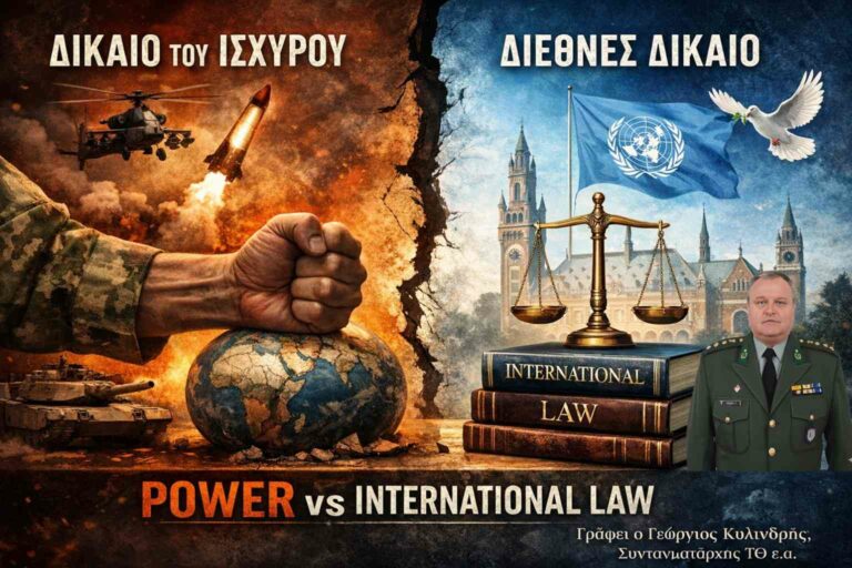 Σχης εα Γ. Κυλινδρής: Το Δίκαιο του Ισχυρού VS Διεθνούς Δικαίου