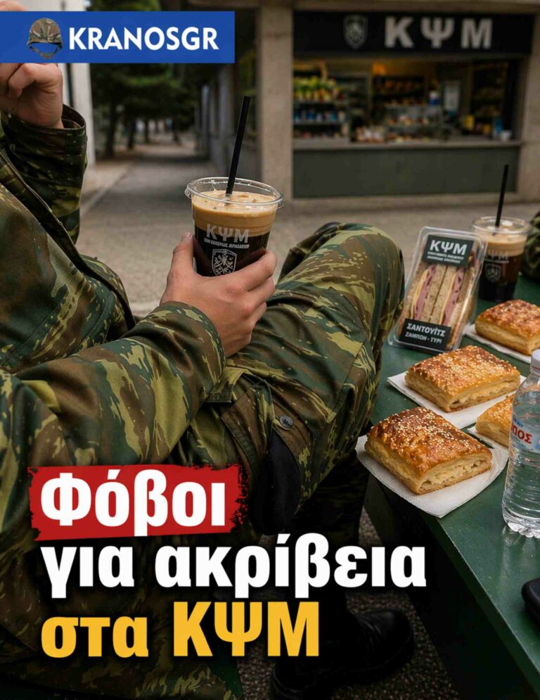 Στρατιώτης σε ΚΨΜ με καφέ και σφολιατοειδή – φόβοι για αυξήσεις τιμών