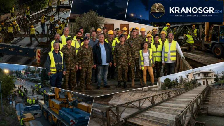 ΔΙΚΑΦΚΑ και 725 ΤΜΧ τοποθετούν πεζογέφυρα Bailey στον Κηφισό